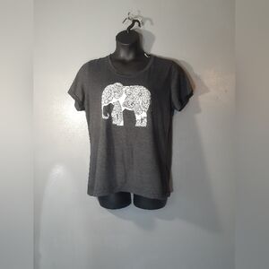 Women's Gray Elephant Graphic Tee